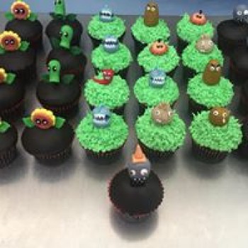 Plant vs Zombie Cupcake